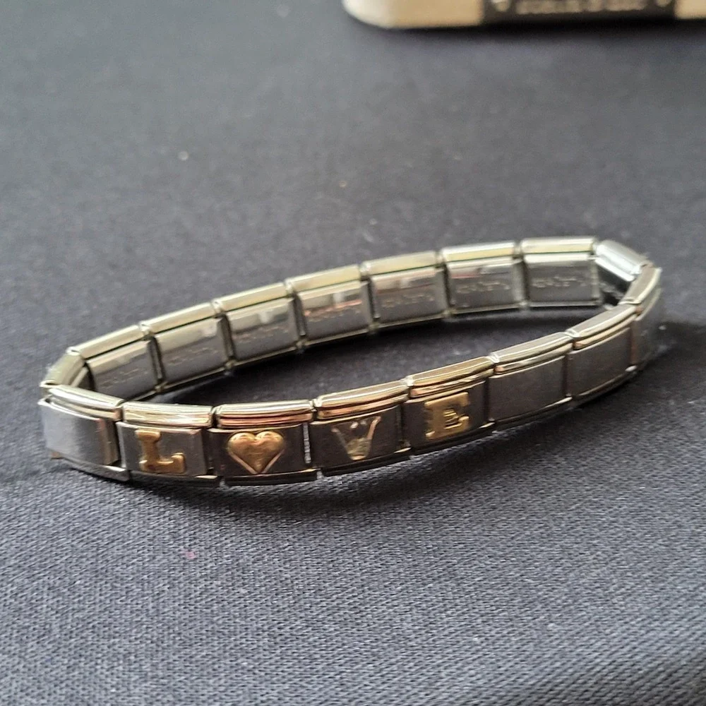 Vintage Add A Charm Italian Bracelet 18K Gold Links Parts Repair